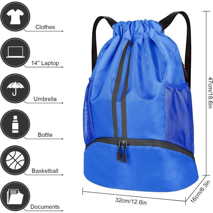 Sacs De Sport A Cordon Sac Tissu Cordon Etanche Respirant Serrage Pour Adultes Enfants Hommes Femmes