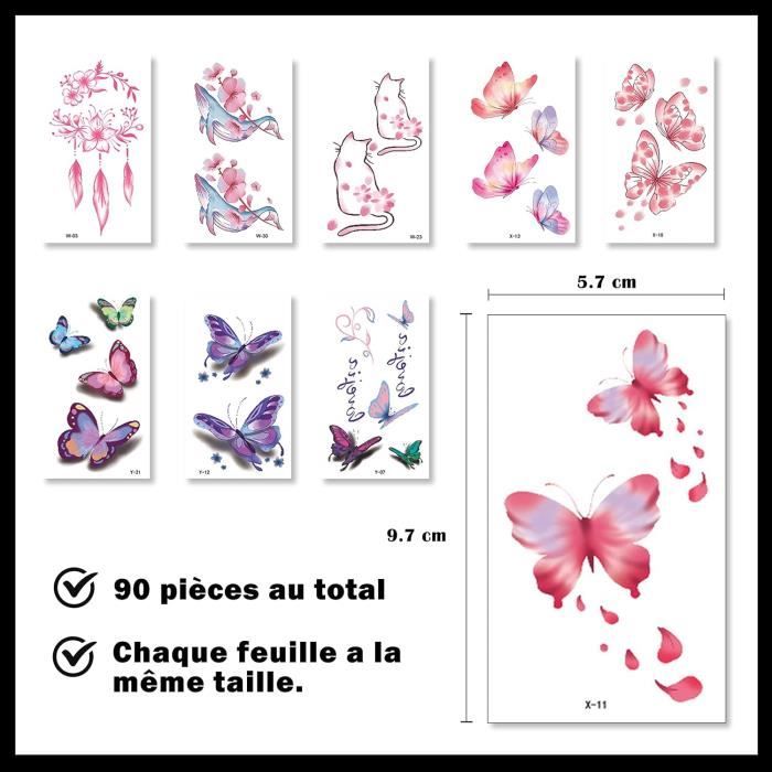 Tatouage Temporaire Pour Femme - Motif Lettre Anglaise "PLEASE", Autocollant, Neuf