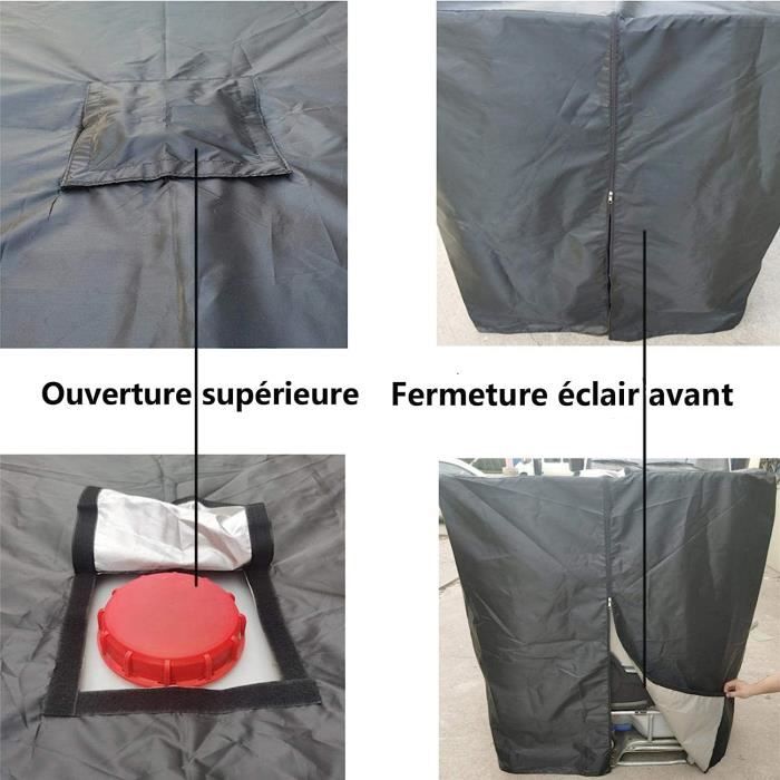 Bâche Couverture Réservoir IBC d'eau de Pluie 1000L, 120x100x116 cm — free download