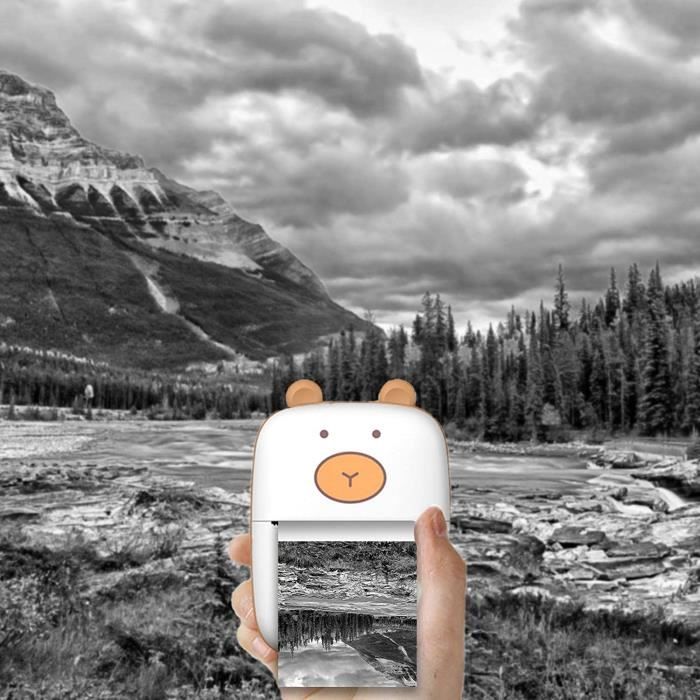 Olaf portable mini imprimante thermique étiquette imprimante autocollant  sans encre hd imprimantes de poche pour téléphone bluetooth miniprint  impression photo