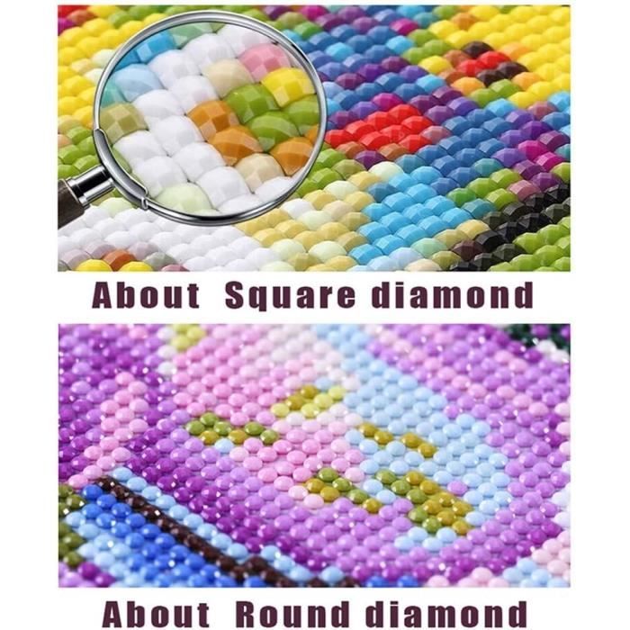 MWOOT Bricolage 5D Diamant Peinture Kits,DIY Diamond Pasted Painting Point de Croix Peinture Strass Broderie Craft pour Home Décoration Murale(30x40cm)-Licorne Arc-en-Ciel