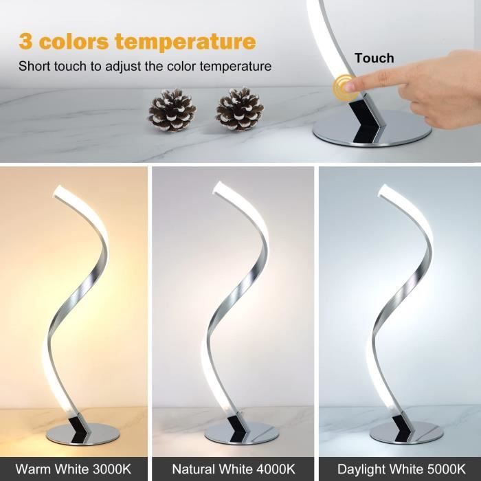 ROOTRO Lampe de Chevet Tactile RGB Polyvalente, Lampe de Table Dimmable