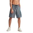 Shorts de travail multi-poches pour hommes Pantalons de jogging coupe ample Athletic Five gris-2