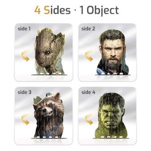 JEU DE SCULPTURE AVENGERS 4S VISION Avengers Infinity War Groot & C