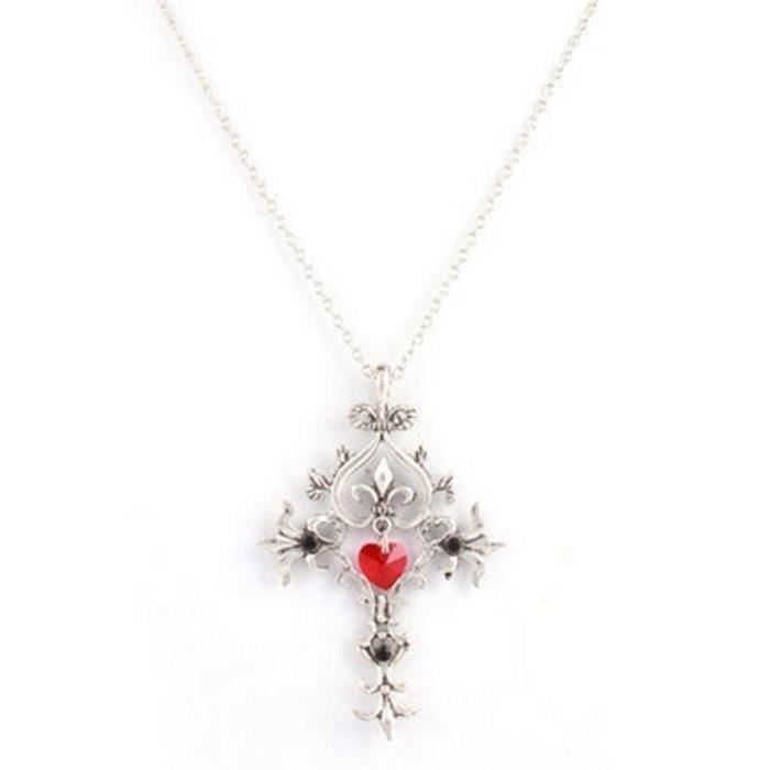 Collier The Vampire Diaries – Acier Inoxydable – Neuf Avec étiquettes – Fan Série TV