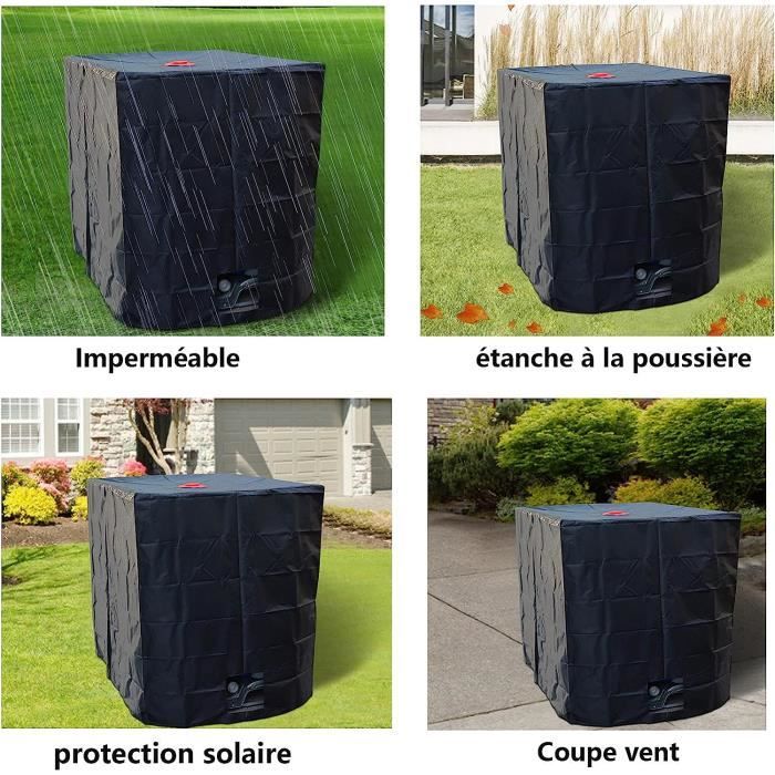 Bâche Couverture Réservoir IBC d'eau de Pluie 1000L, 120x100x116 cm — free download