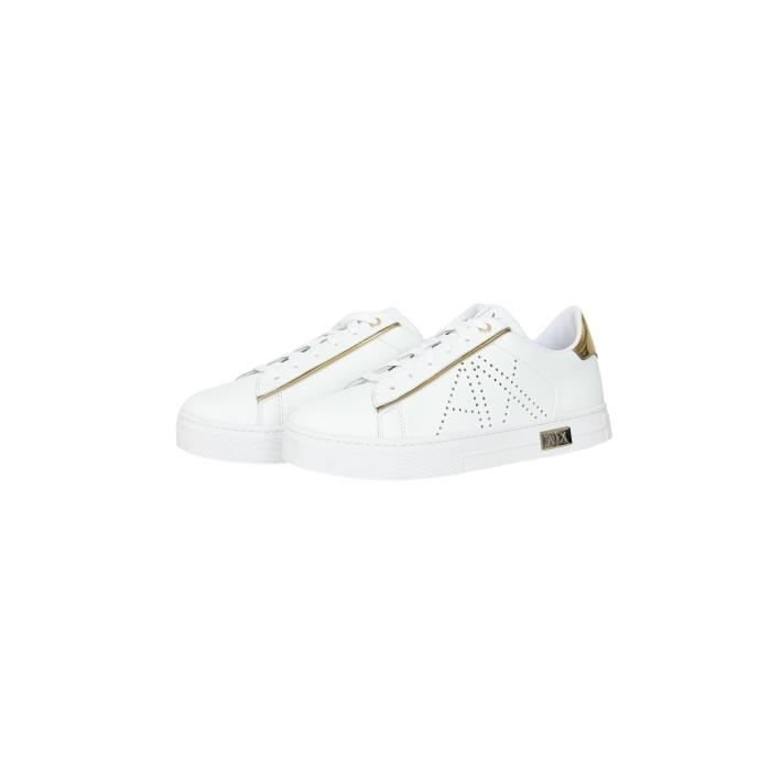 Baskets femme Armani Exchange blanc or 37 Blanc or Cdiscount Chaussures