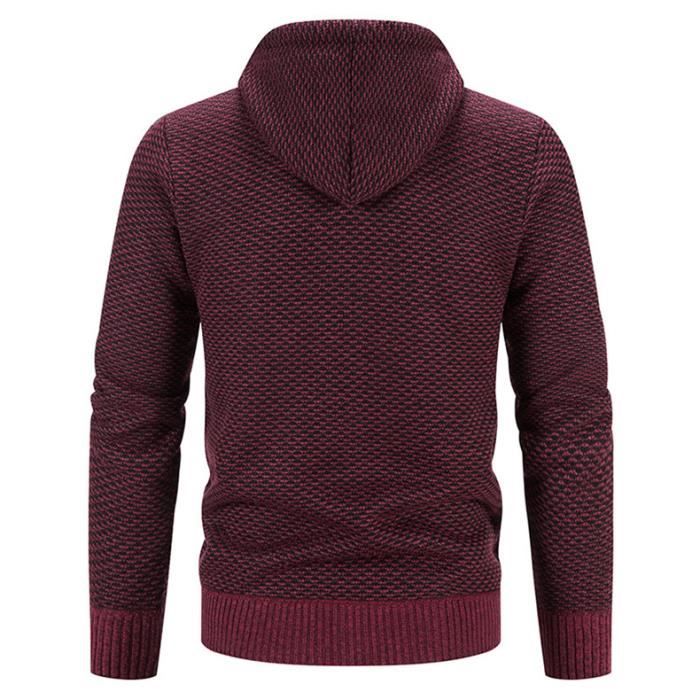 Cardigan Homme En Maille Gaufrée - Style Blazer Décontracté Avec Poches | Pour Automne Et Hiver | Coupe Ajustée Et Confortable - 9