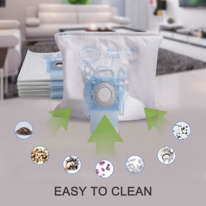 Confezione 10 Sacchetti Per Aspirapolvere + Microfiltro – Compatibili Con Privileg, Alaska, Dirt Devil E Molti Altri – Made In Germany - 2