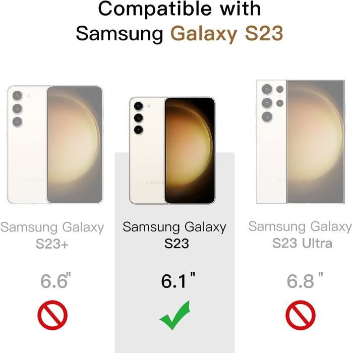 JETech Verre Trempé Samsung Galaxy S23 5G 6.1 Pouces avec Protecteur  d'Objectif de Caméra Arrière, Film Protection D'écran, [161] - Cdiscount  Informatique