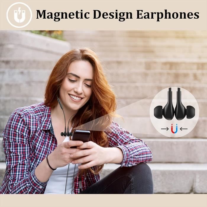 Guguearth Ecouteurs pour iPhone, Certifiés MFi Ecouteur Lightning HiFi  Stéréo Magnétique à Isolation Sonore de Ecouteurs