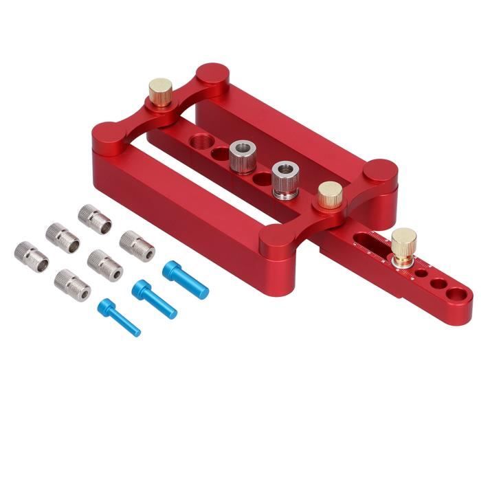 Positionneur De Perçage Portable Réglable - Support Perceuse Précision Bois Rouge
