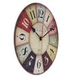 2021 chaude MDF en bois horloge murale Design moderne Vintage rustique rétro horloge maison bureau café décoration -8 pouces-3