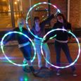 LED Cerceau de Fitness Hoop (UltraGrip/Glitter) Travel Hula Hoop - Pliable Hula Hoop Pondéré, Pour Aerobic et Hoop Danse :90cm-3