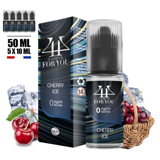 E-liquide pas cher - 50 ML saveur CHERRY ICE avec 12MG de nicotine - Marque  4YOU - (5 fioles de 10ML) - Cdiscount Au quotidien