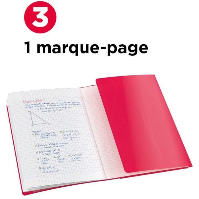 Cahier PP 96 pages 24x32 cm Seyès à Rabat Bleu - La Grande Papeterie