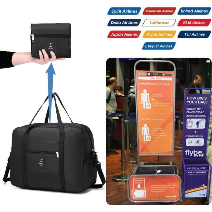Bagage Cabine 45X36X20 Easyjet Pliable Homme Femme Sac Cabine