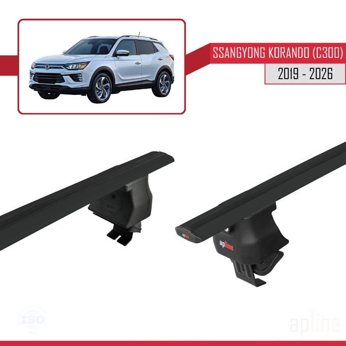 MDAK Barres De Toit ACE-4 Compatibles Citroen C1 2014-2021 - Gris - Porte-Bagages Sans Rails D'Origine