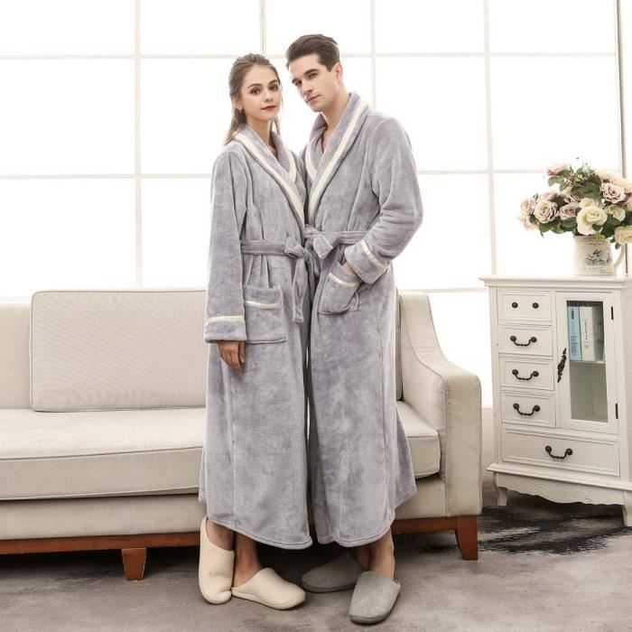 CD SIZE M Robe De Chambre Femmes Polaire Longue Doux Chaude Epais Peignoir Femme Eponge Microfibre Douce Automne Hiver N 5271 Cdiscount Maison