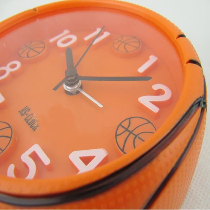 Ballon de foot blanc - Réveil de Football de basket ball en forme de  bureau, horloge de Table créative, 3D st