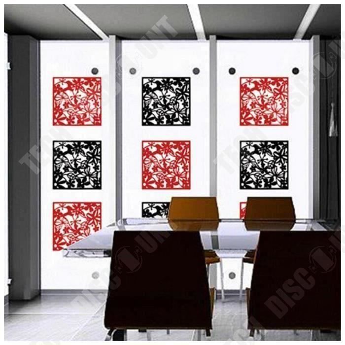 Paravents Muraux Papillons – Lot De 12 Panneaux Suspendus – Séparateur De Pièce, Décoration Chambre, Hôtel, Boutique – Noir