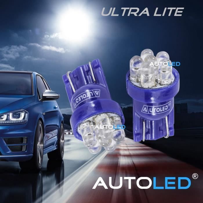 4 X Ampoule Veilleuse LED W5W T10 12V ULTRA BLANC 6500k Voiture Auto Moto -  Cdiscount Auto