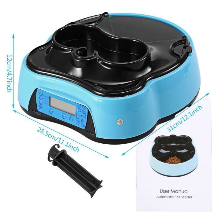 Distributeur croquettes d aliments automatique chien chat animaux