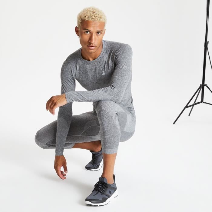 Dare 2B Legging court IN THE Homme Gris fonce chine Longueur 3 4 Tissu tricote Q Wic Gris fonce chine Cdiscount Sport