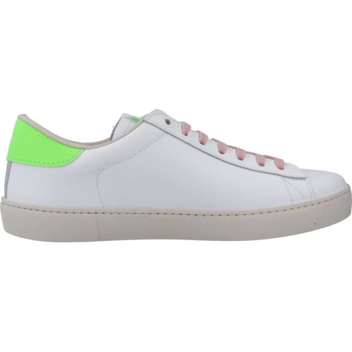 Basket Victoria Deportivo Blanc - VICTORIA - Femme - Lacets - Cuir - Plat  Blanc - Cdiscount Chaussures