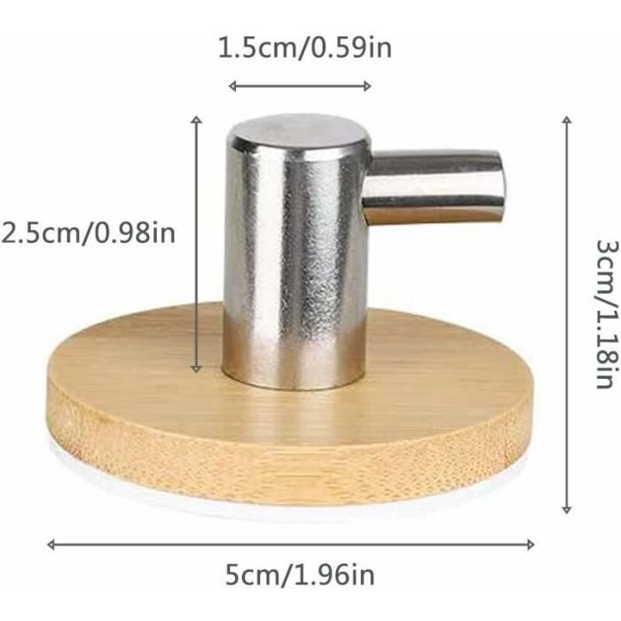 Crochet En Bambou Crochet Pour Serviette De Bain Porte-Vêtements Mural