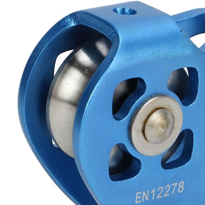 Poulie De Tyrolienne En Aluminium - Double Roulement, Pour Corde Métallique, Légère Et Résistante - Pour Accrobranche, Via Ferrata