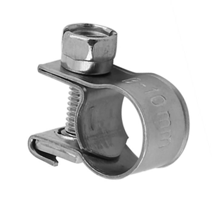 Boltza Lot De 10 Mini Colliers De Serrage Acier Inoxydable SS304 Pour Tuyau Carburant (15-17 Mm)