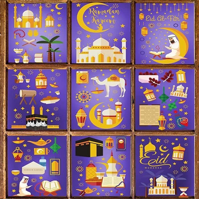 Raamsticker eid mubarak moskee