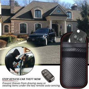 Sprießen Boîte Faraday Clés Voiture – Pochette Anti-RFID Blocage Signal 2 En 1 – Protection Antivol Contre Piratage Sans Clé