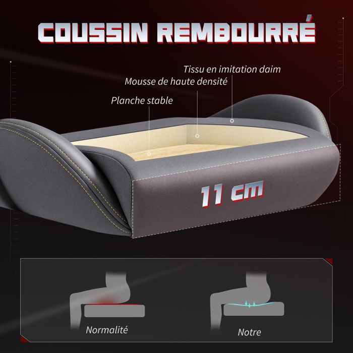 Chaise Gaming Ergonomique, Siège Gamer Inclinable, Racing Chaise De