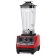 Blender,Mélangeur professionnel avec minuterie,sans BPA,2,5 l,4500W,robuste,Commercial,presse agrumes,robot - Type Rouge-0