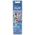 Accessoires dentaires-Oral-B Oral-B Brossettes de Rechange Pour Enfant Disney X3 (Modèle : Mickey)-0