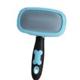 Pet toilettage Peigne Chien Brosse sèche-Cheveux Peigne pour Animal de Compagnie Chien enlève sous-Poil S Bleu@M2514-0