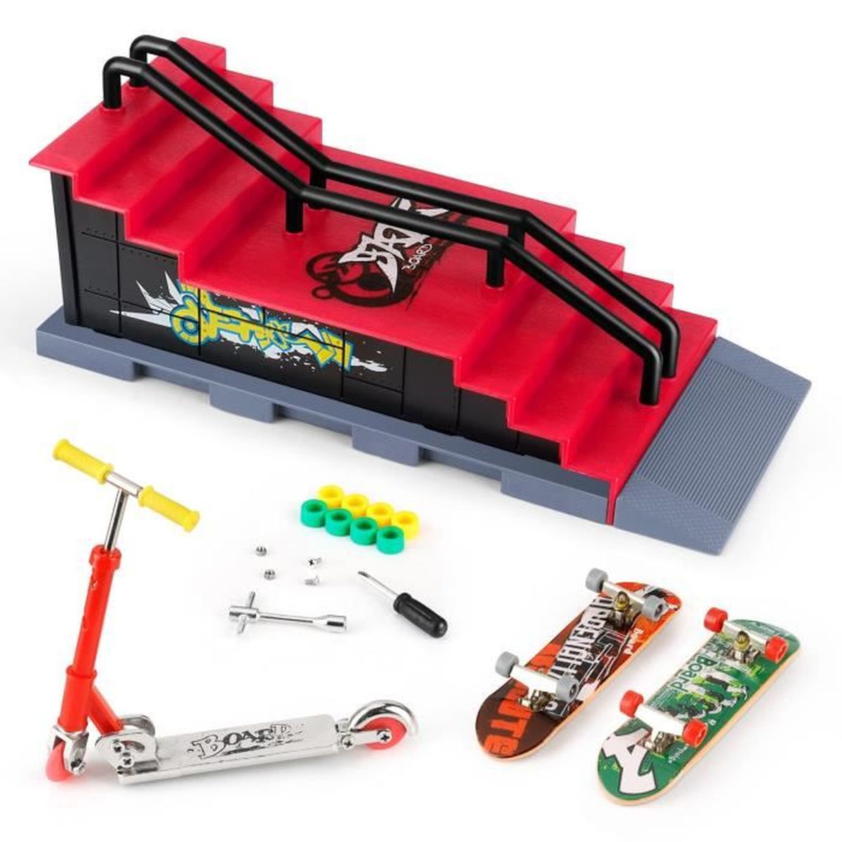 Finger-Skateboard Set Mit Rampe - Mini Skatepark Für Coole Tricks Ab 3 Jahren