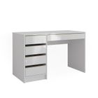 Vicco Coiffeuse Sherry, Blanc Haute brillance, 120 cm sans miroir