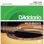 DADDARIO EZ890 Jeu de cordes en bronze pour guitare acoustique - 85/15