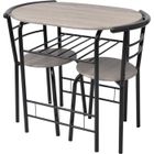 OVONNI Ensemble de meuble pour salle à manger 1 Table de bar + 2 x Tabouret de barMDF