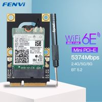 Mini PCIe AX210 - Carte Wi-fi 6e Intel Ax210 802.11ax, 5374 Mb-s, 2.4-5-6ghz, Sans Fil, Bt5.2, M.2 Vers Mini