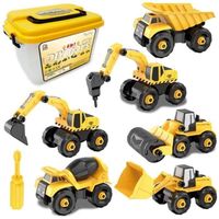 Ensemble de camion de construction bricolage 6ps, jeu éducatif pour enfants pour garçons et filles