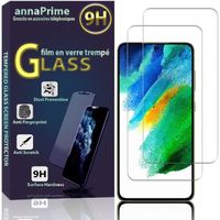 VCOMP® Pour Samsung Galaxy S21 FE 5G 6.4": Lot - Pack de 2 Films de protection écran Verre Trempé