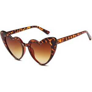 Lunettes De Soleil Femme Forme Cœur, Monture Métal Or, Verres Roses Dégradés UV400, Neuves Avec étiquettes