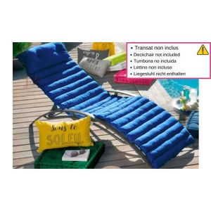 Att 55x180cm Bleu Pétrole 100% Microfibre Matelas Bain de soleil déhoussable Att 55x180cm Bleu Pétrole 100% Microfibre Matelas Bain de soleil déhoussable