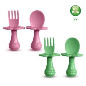 Cuill/ère et Fourchette pour b/éb/é,Multicolores sa Cuill/ère b/éb/é Fourchette b/éb/é Ensemble de couverts pour encourager votre b/éb/é /à manger de mani/ère ind/épendante