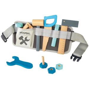 BRICOLAGE - ÉTABLI Jeux de construction ceinture à outils en bois Woomax Eco - multicolore - 33,5x14x6 cm