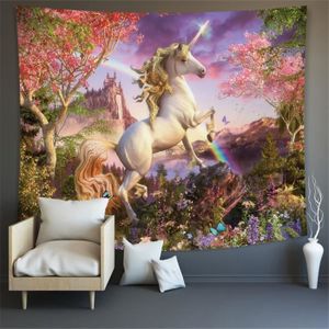 WALLTASTIC MAGICAL UNICORN WALL MURAL KIDS ROOM DECOR 2.44m x 3.05m 